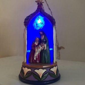 Jim Shore Christmas Nativity Light Up Ornament Decoration